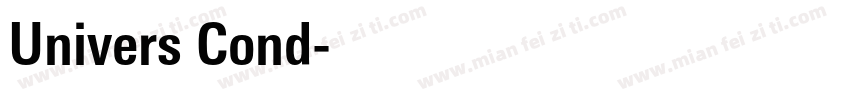 Univers Cond字体转换